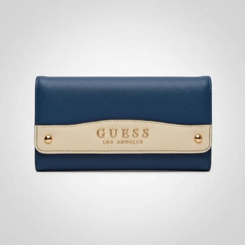 Billetera Guess Original, Avon Park Indigo Multi Azul Liso - Imagen 8