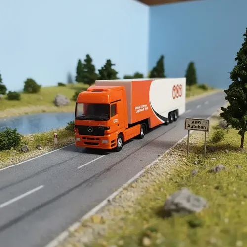 Camión Miniatura, Escala N Herpa, Mb Actros 1/160 Tnt Naranja/blanco - Imagen 8
