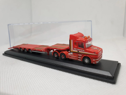 Camión Miniatura Oxford, Escala N Scania T Cab Cama Baja Rojo - Imagen 6