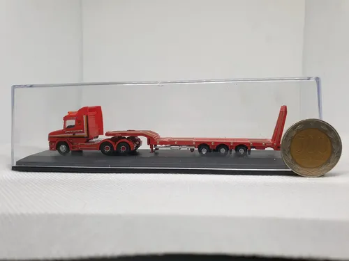Camión Miniatura Oxford, Escala N Scania T Cab Cama Baja Rojo - Imagen 5