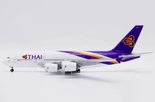 Avión Jc Wings, Esc 400, Airbus A380-800 Thai Blanco Morado - Imagen 2