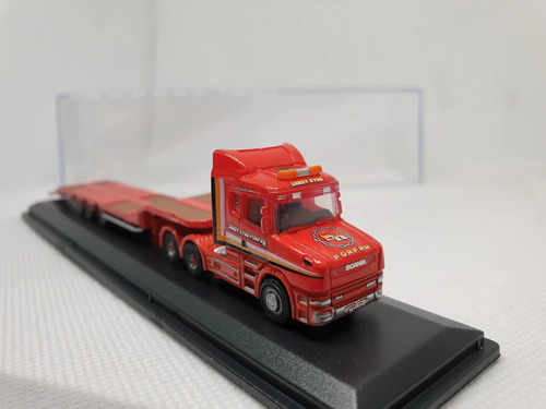 Camión Miniatura Oxford, Escala N Scania T Cab Cama Baja Rojo - Imagen 7