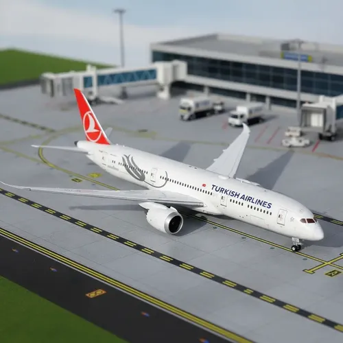 Aviòn Gemini 200, Boeing 787-9 Turkish Airlines Blanco, Rojo, Azul - Imagen 3