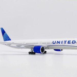 Avión Jc Wings, Esc 400, Boein 777-300er United Blanco/azul