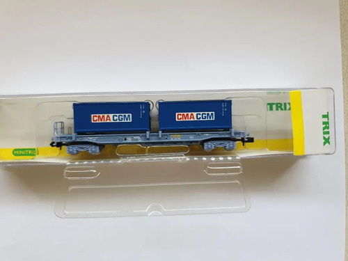 Vagón De Carga Trix, Esc N 15637-01 Transp. Containers 20p - Imagen 2