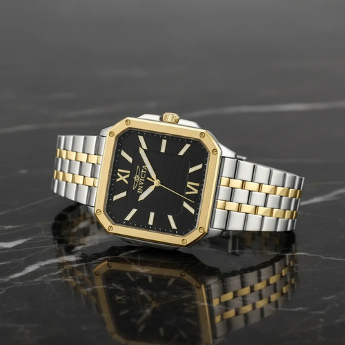 Reloj Invicta Cuadro Hombre, Dorado Y Acero 39mm Dorado/plateado Dorado Negro - Imagen 4