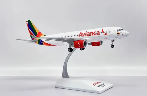 Avión Jc Wings, Escala 200., Airbus A 320 Avianca Blanco Amarillo Rojo Azul - Imagen 2