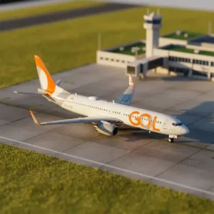 Avión Jc Wings, Esc 400, Boeng 737-800 Gol Blanco Gris Naranjo