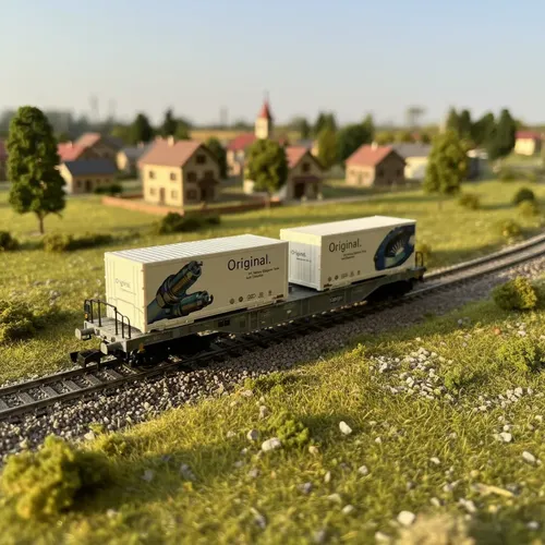 Vagón De Carga Fleischmann, Esc N 825205, Transp Containers - Imagen 3