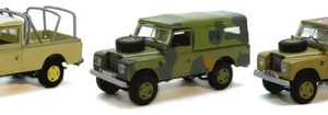 Oxford Land Rover Serie Iii 109 Jeep 1/72 Escala Set De 3 Beige Verde Marron Claro