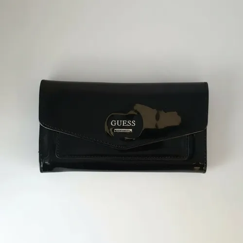 Billetera Guess Original, Black Souza Negro Liso - Imagen 4