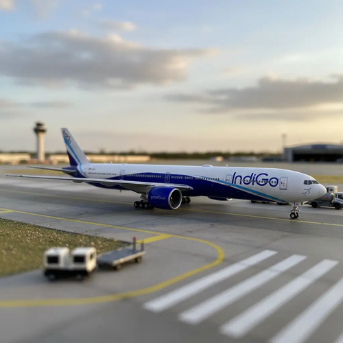 Avión Jc Wings, Esc 400, Boeing 777-300er Indigo Blancp Azul Celeste - Imagen 7