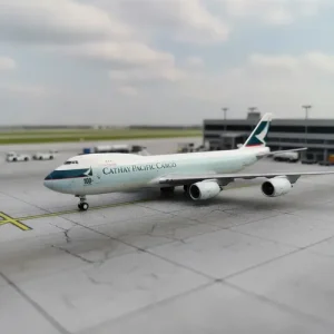 Avión Jc Wings 400, Boeing 747-8f Cathay Pacific Interactivo Verde Blanco