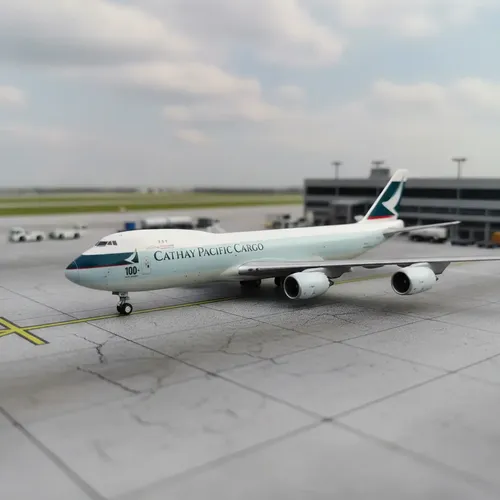 Avión Jc Wings 400, Boeing 747-8f Cathay Pacific Interactivo Verde Blanco