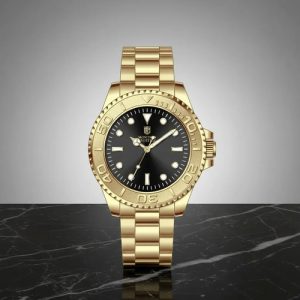 Reloj Montres Prestige  X Invicta Gold Mpw-0263 Dorado Negro