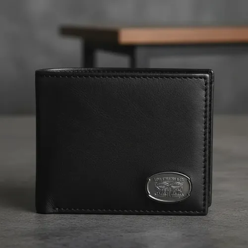 Billetera Levi's Original, Hombre Negre Negro Liso - Imagen 4