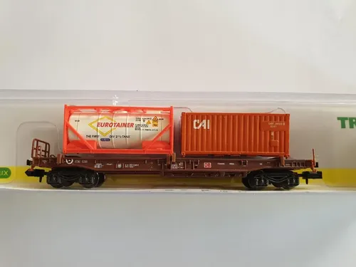 Vagón De Carga Trix 15254-07, Esc N Transp Containers - Imagen 3