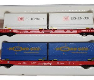 Vagones Hobbytrain,  N H23761, Transp. Containers Set De 2