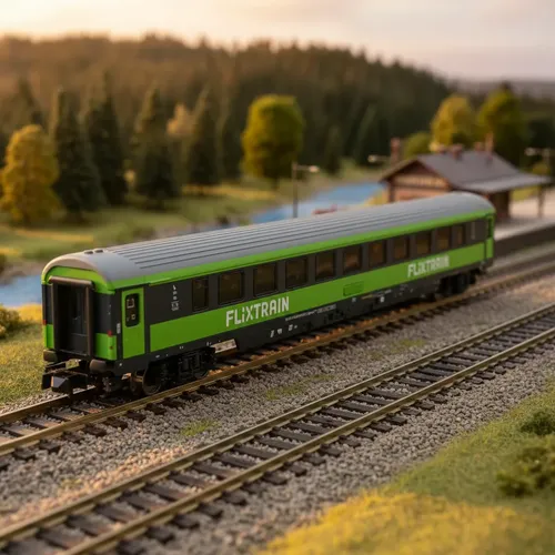 Vagones Fleischmann, Escala N, Set De 3 Flixtrain 6260086 - Imagen 2