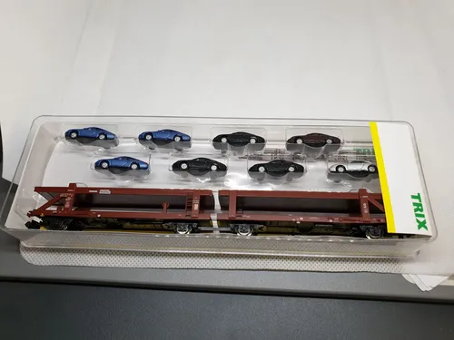 Vagones De Carga Trix, Esc N 15357, Transporte Autos Porsche - Imagen 5