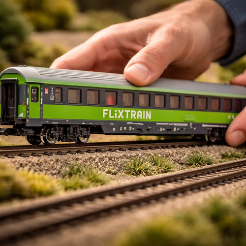 Vagones Fleischmann, Escala N, Set De 3 Flixtrain 6260086 - Imagen 3