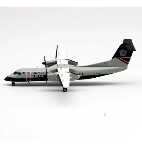 Avión Aeromodelismo Jc Wings Bombardier Dash8 1:200 Gris Azul - Imagen 3