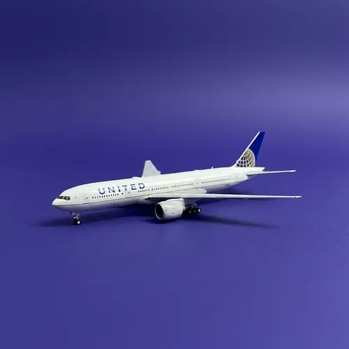 Avión Jc Wings, Esc 400 Boeing 777-200er United Blanco/azul - Imagen 5