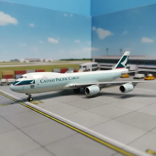 Avión Jc Wings 400, Boeing 747-8f Cathay Pacific Interactivo Verde Blanco - Imagen 2