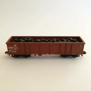 Vagón Carga Fleischmann 828315, Esc N, Transporte Neumaticos