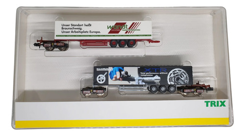 Set 2 Vagones De Carga Trix, Esc. N 13492 Transp. Containers