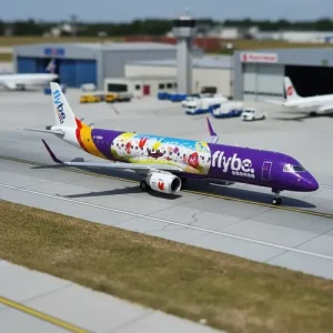 Avión Jc Wings, Esc 200 Embraer 195 Flybe Azul Naranja Rojo Blanco