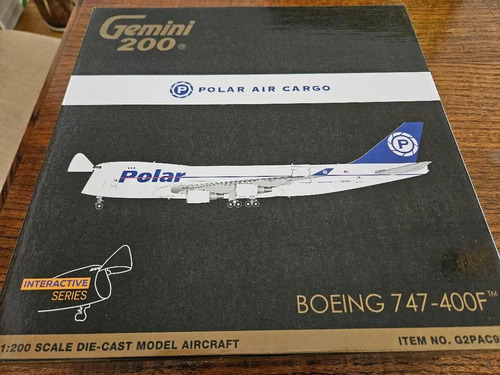 Aviòn Gemini 200, Boeing 747-400f Polar Interactivo Blanco/azul - Imagen 6