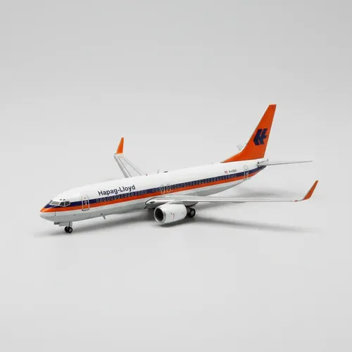 Avión Gemini Jets, Escala 400 Boeing 737-800 Hapag Lloyd Blanco Naranja Azul - Imagen 8