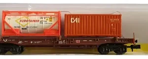 Vagón De Carga Trix 15254-07, Esc N Transp Containers