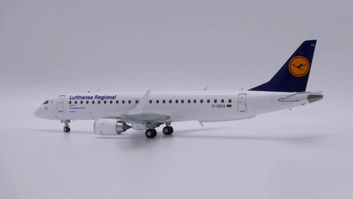 Avión Jc Wings, Esc 200 Embraer 190 Erj-190 Lufthanza Blanco Azul Amarillo - Imagen 4