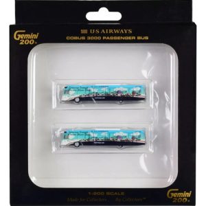 Set 2 Buses Gemini Esc 200 Traslados Aeropuerto Aviòn Azul Claro