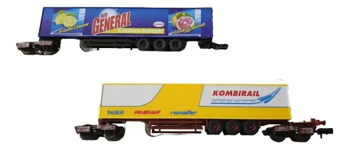 Set De 2 Vagones De Carga Trix Escala N Containers 15200
