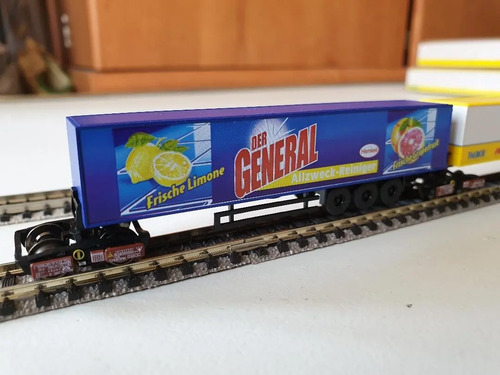 Set De 2 Vagones De Carga Trix Escala N Containers 15200 - Imagen 3