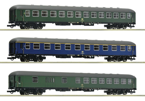 Vagones De Pasajeros Roco 6200051, Esc H0, Set De 3