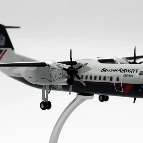 Avión Aeromodelismo Jc Wings Bombardier Dash8 1:200 Gris Azul - Imagen 6