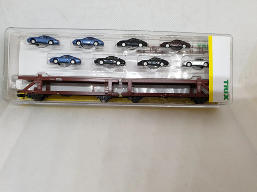 Vagones De Carga Trix, Esc N 15357, Transporte Autos Porsche - Imagen 4