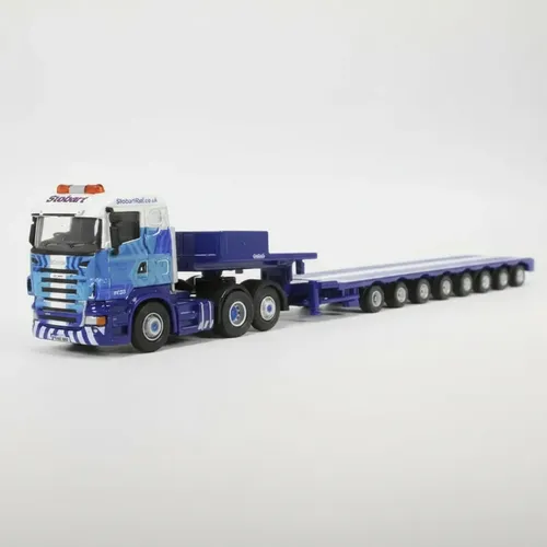 Camión Miniatura Scania Cama Baja Atlas Low Loader Rv233 Azul Acero - Imagen 5