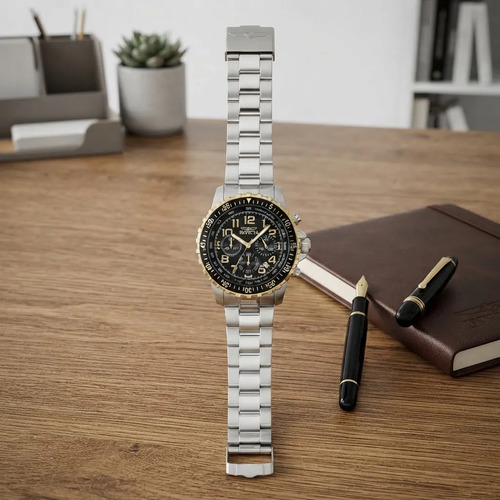 Reloj Invicta 49478 Specialty Vector Field 45mm Plateado/dorado Negro Dorado Negro - Imagen 4