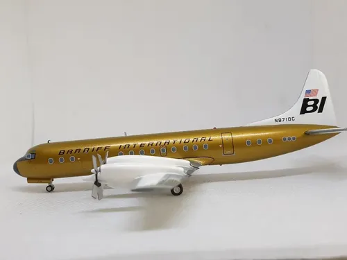Avión Jc Wings, Esc. 200 Lockheed 188 Braniff International Dorado - Imagen 4