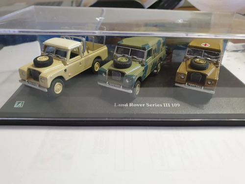 Oxford Land Rover Serie Iii 109 Jeep 1/72 Escala Set De 3 Beige Verde Marron Claro - Imagen 4