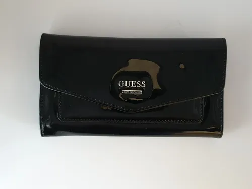 Billetera Guess Original, Black Souza Negro Liso - Imagen 5