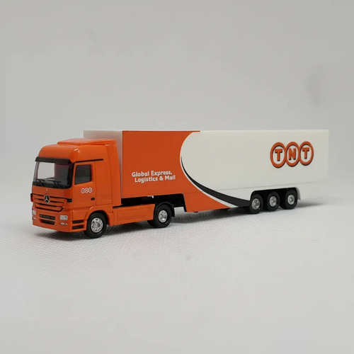 Camión Miniatura, Escala N Herpa, Mb Actros 1/160 Tnt Naranja/blanco - Imagen 6