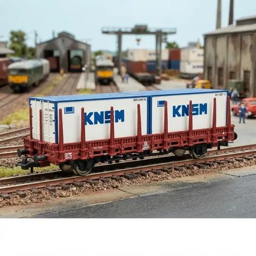 Vagón De Carga Roco 6600152 Escala H0 Para Containers - Imagen 3